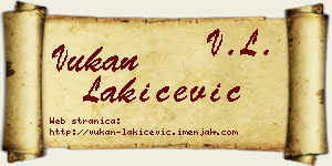 Vukan Lakićević vizit kartica